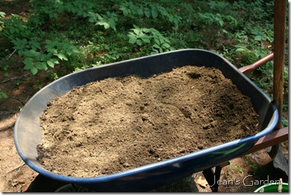Preparing to amend the soil (photo credit: Jean Potuchek)