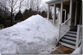 front pile of snow